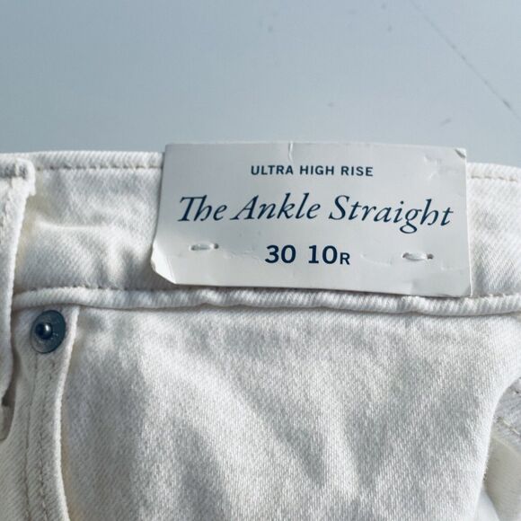 Abercrombie & Fitch Jeans 30/10 Ivory Ultra High Rise Ankle Straight Capsule NEW - Picture 10 of 10